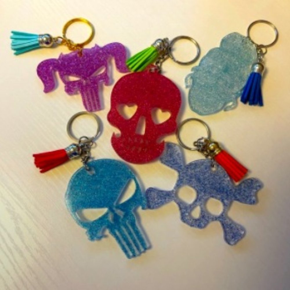 Handmade Skull Keychain